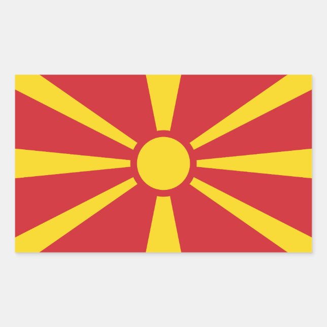 Adesivo Retangular North Macedonia (Frente)