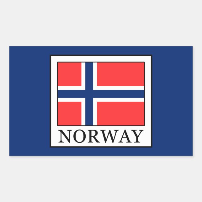 Adesivo Retangular Noruega (Frente)