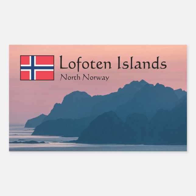Adesivo Retangular Noruega Lofoten (Frente)