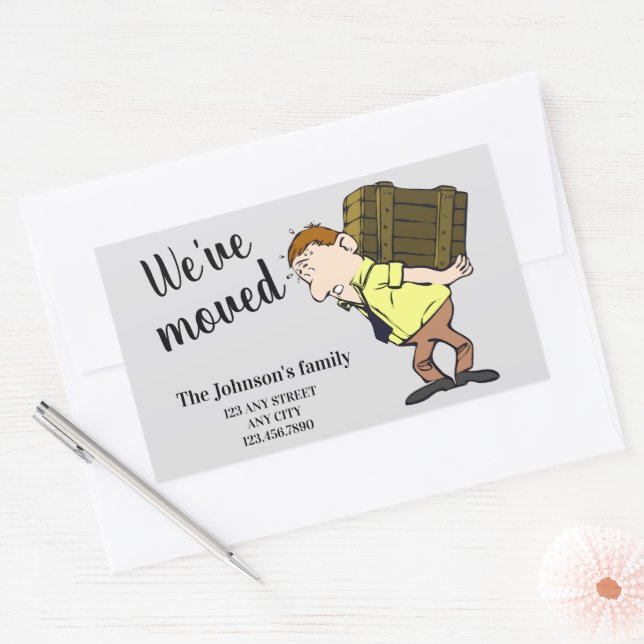 Adesivo Retangular Nós nos mudamos (Envelope)