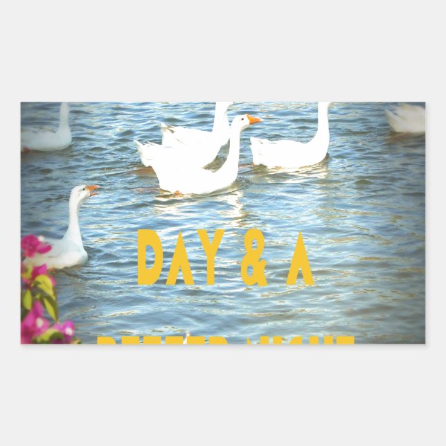 Adesivo Retangular Nós sempre deixamos nossos clientes felizes e sati (Frente)