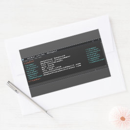 Adesivo Retangular Notepad Computer Programmer Formatação do Coder Mo