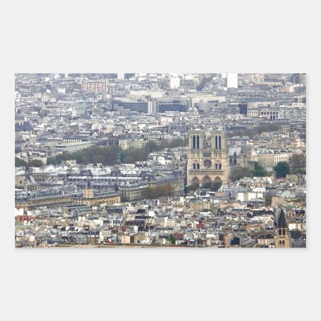 Adesivo Retangular Notre Dame Paris France (Frente)