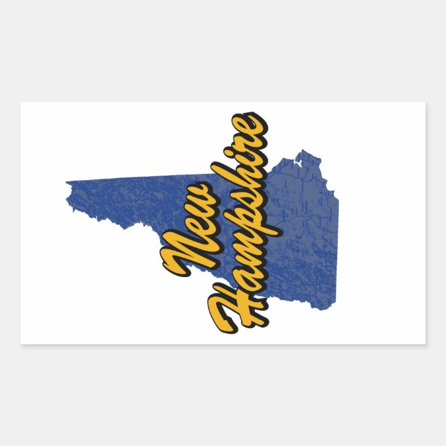 Adesivo Retangular Nova Hampshire (Frente)