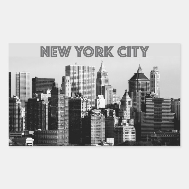 Adesivo Retangular Nova Iorque Lower-Manhattan Pro Foto (Frente)