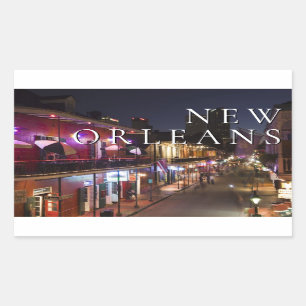 Adesivo Retangular Nova Orleans, Louisiana   Trimestre Francês