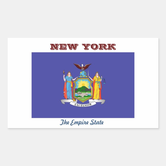 Adesivo Retangular Nova York, O Estado Imperial, (Frente)