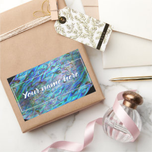 ADESIVO RETANGULAR NOVA ZEALAND KIWI PAUA PERSONALIZÁVEL