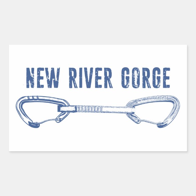 Adesivo Retangular Novo desfiladeiro fluvial subindo rapidamente (Frente)