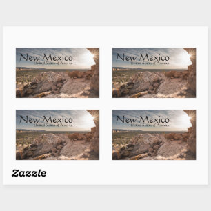 Adesivo Retangular Novo México EUA Souvenir
