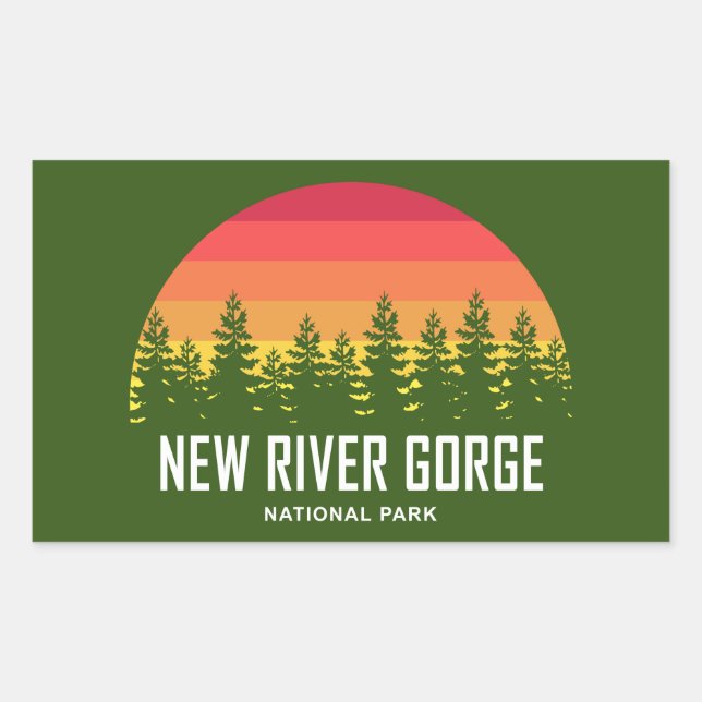 Adesivo Retangular Novo Parque Nacional do Gorge do Rio (Frente)