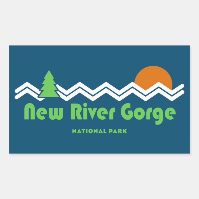 Adesivo Retangular Novo Parque Nacional do Gorge do Rio (Frente)