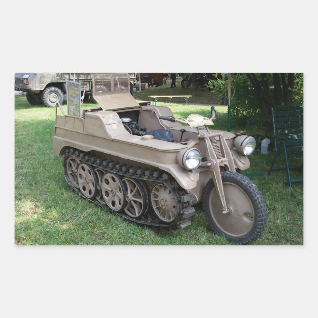 Adesivo Retangular NSU Kettenkrad (Frente)