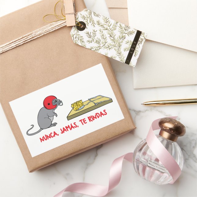 Adesivo Retangular Nunca jamas as rindas (Presentear)