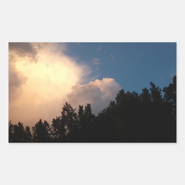 Adesivo Retangular Nuvem brilhante (Frente)