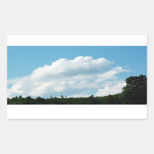 Adesivo Retangular Nuvens encontram árvores