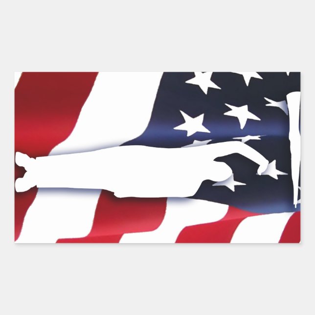 Adesivo Retangular O American Patriot Driller Sticker (Frente)