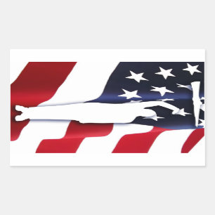 Adesivo Retangular O American Patriot Driller Sticker