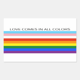 ADESIVO RETANGULAR O AMOR VEM EM TODAS AS CORES