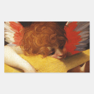 Adesivo Retangular O Anjo Musical - Natais vintages