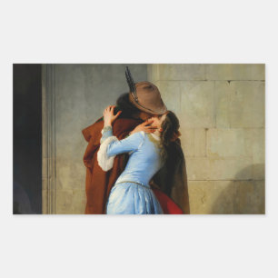 Adesivo Retangular O Beijo Francesco Hayez