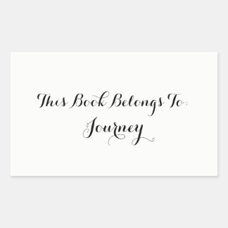 Adesivo Retangular O branco "este livro pertence a "
