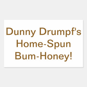 Adesivo Retangular O Bum-Honey Hankamer Artjunkhaus Yum de Dunny Drum