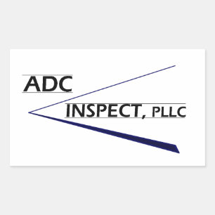 Adesivo Retangular O CAD inspeciona o logotipo