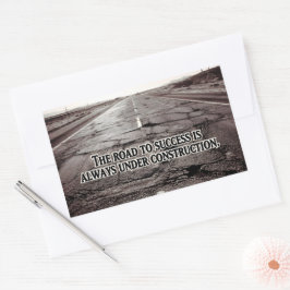 Adesivo Retangular "O caminho para o sucesso" Citação Inspiracional