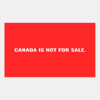 O Canadá não está à venda de texto branco vermelho