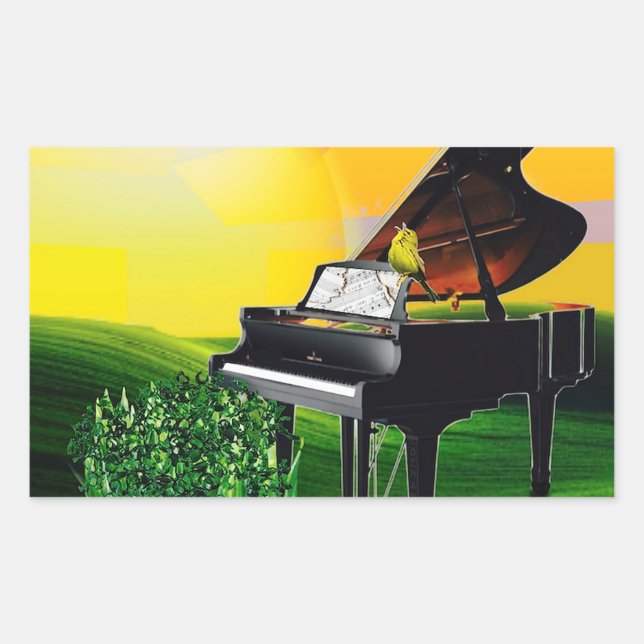 ADESIVO RETANGULAR O CANÁRIO DO SOL! (Frente)