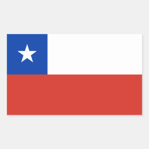 Adesivo Retangular O Chile/bandeira chilena