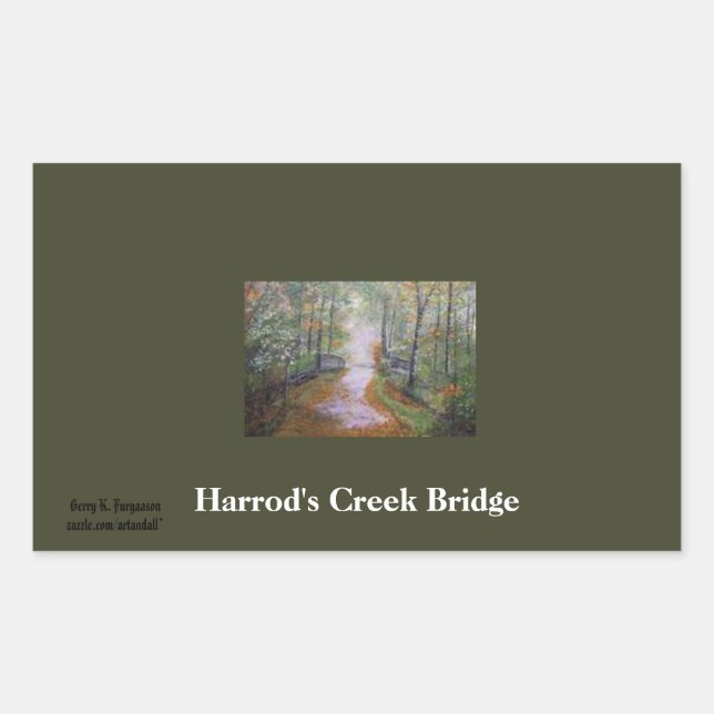 ADESIVO RETANGULAR O CREEK BRIDGE STICKER DE HARROD (Frente)