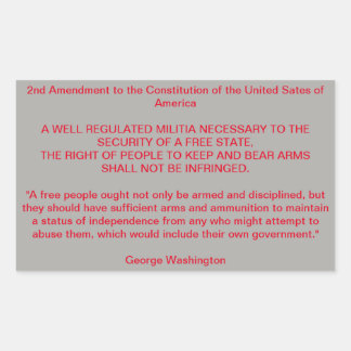 Adesivo Retangular O direito inalienável de carregar armas.