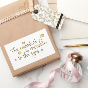 Adesivo Retangular O essencial é invisível aos olhos