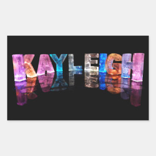 Adesivo Retangular O Kayleigh conhecido em 3D ilumina-se (a