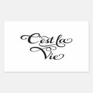 Adesivo Retangular O la de C'est Vie, "que é vida" arte francesa da