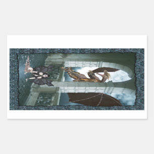 Adesivo Retangular O Lair do Dragão