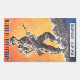 Adesivo Retangular O Libertador. Retirada do poster de guerra britâni