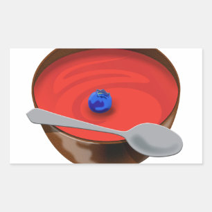 Adesivo Retangular O mirtilo em uma taça de sopa de tomate - Austin, 
