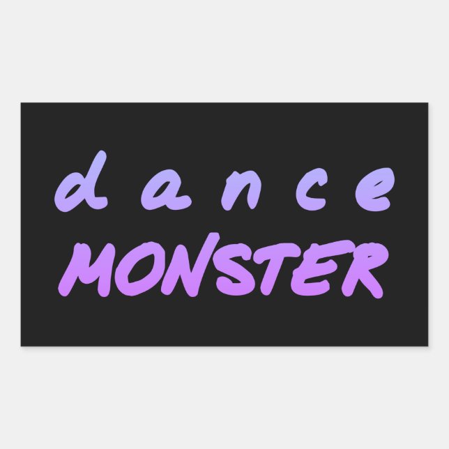 Adesivo Retangular O monstro da dança (Frente)