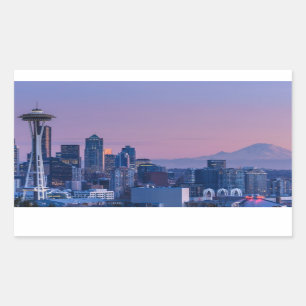 Adesivo Retangular O Monte Rainier no fundo