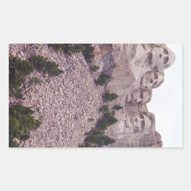 Adesivo Retangular O Monte Rushmore é quatro (Frente)