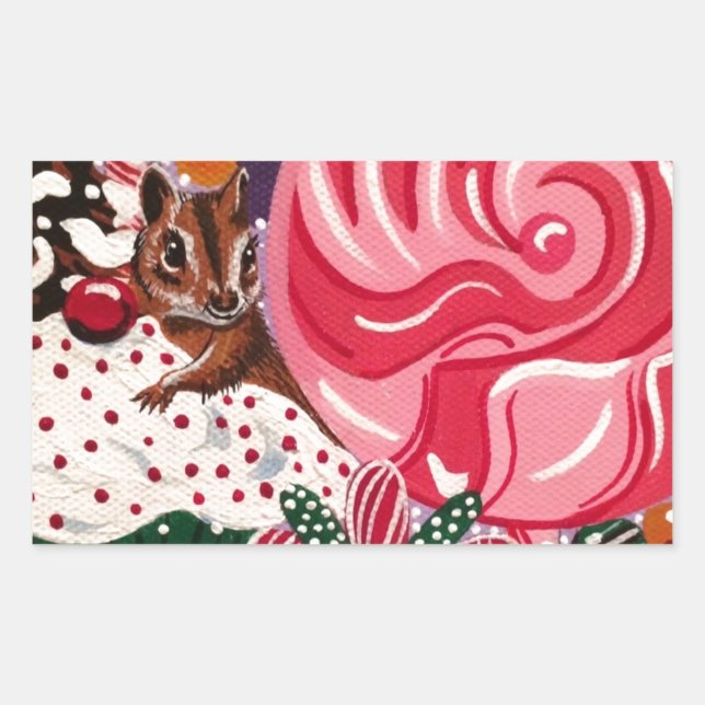 Adesivo Retangular "O Mundo da Mineração de Elizabeth" (Frente)