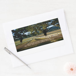 Adesivo Retangular "O mundo se afasta" Citação Inspiracional