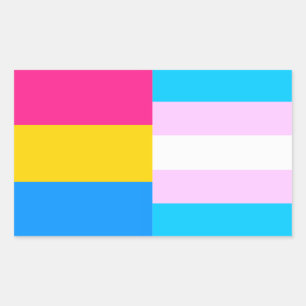 Adesivo Retangular O orgulho Pansexual/transporte embandeira a