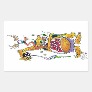 Adesivo Retangular O pai do arrasto apresenta o moedor 9000 da