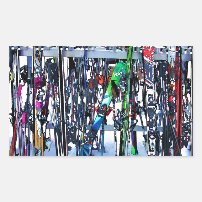 Adesivo Retangular O Partido Esqui - Pais e Poloneses (Frente)