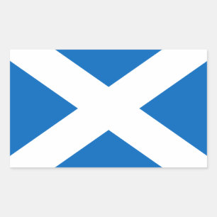 Adesivo Retangular O Saltire de Scotland, bandeira escocesa (cor