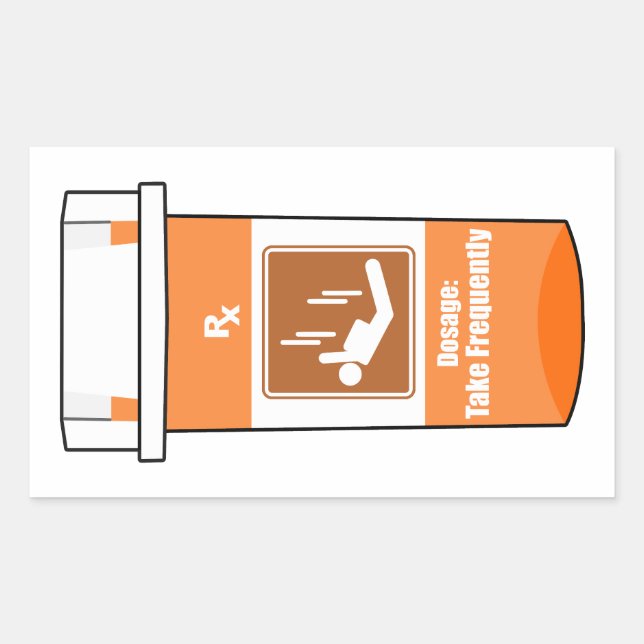 Adesivo Retangular O salto de paraquedas é minha droga (Frente)